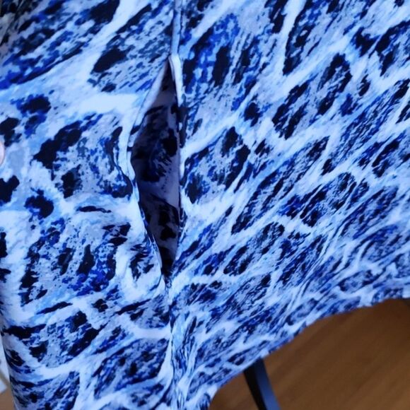 Rachel Roy Dress Blue White Shift - Picture 12 of 14